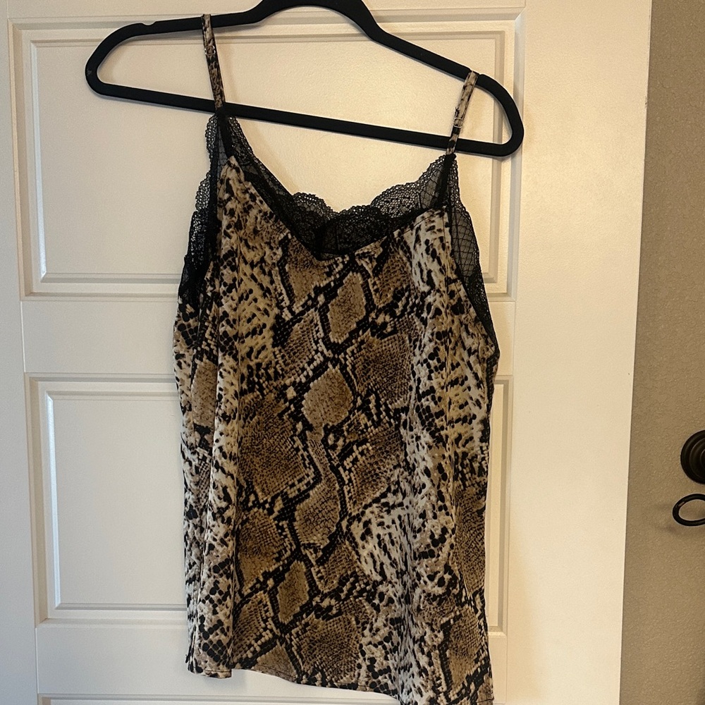 ANDREE BY UNIT Animal Print Lace Cami